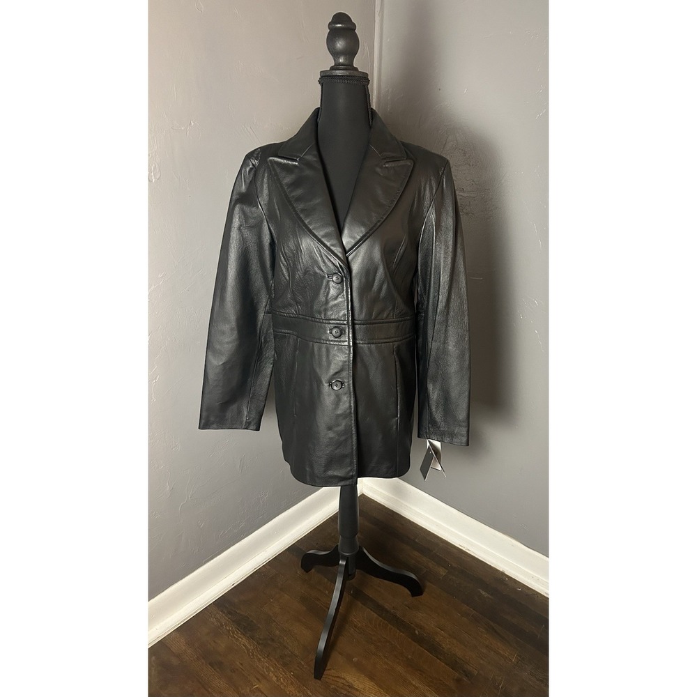 Vintage Colebrook Classics Women's Leather 90's Blazer Size M winter,  office